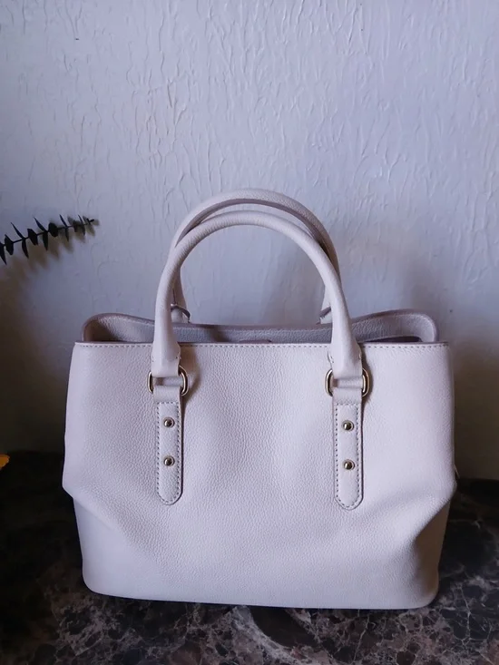 kate spade Cream Pebbled Leather Satchel with Double Handles - Picture 2 of 3